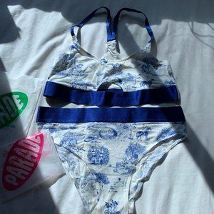 Parade French Toile Print Bra & Panty Set